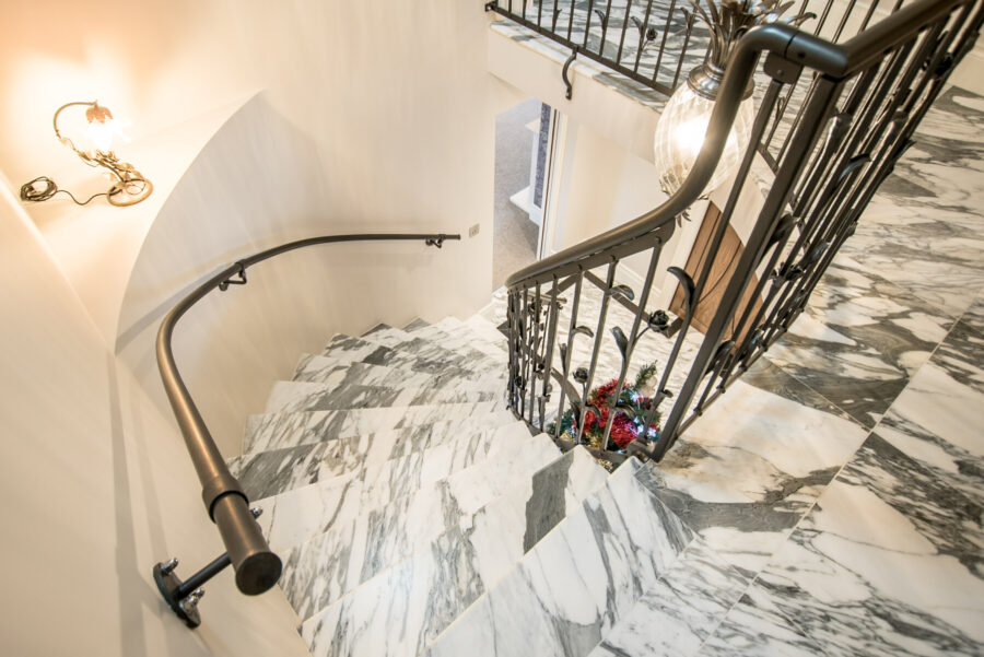 Landford Stone arabescato corchia marble stone flooring on stairs