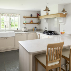 Teltos Ardenno Grey Kitchen. Installed by Chris Chapman LTD. Stone materials supplied by Landford Stone, Wiltshire.