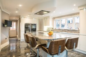 Kinawa White granite and Baobab Ebony limestone