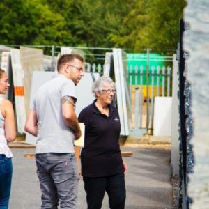 Customers viewing Landford Stone stone samples