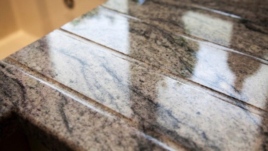 kinawa white granite kitchen worktops draining grooves 1