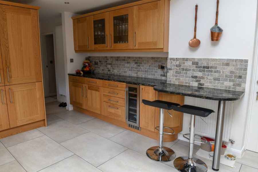 Black Cosmic Granite Kitchen. Installed by Meridian Interiors. Supplied by Landford Stone, UK.