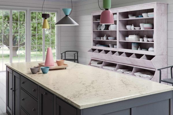 Landford Stone caesarstone noble grey quartz kitchen worktops