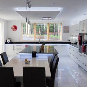 TELTOS Nero Stardust Kitchen Worktops. Landford Stone, Wiltshire.