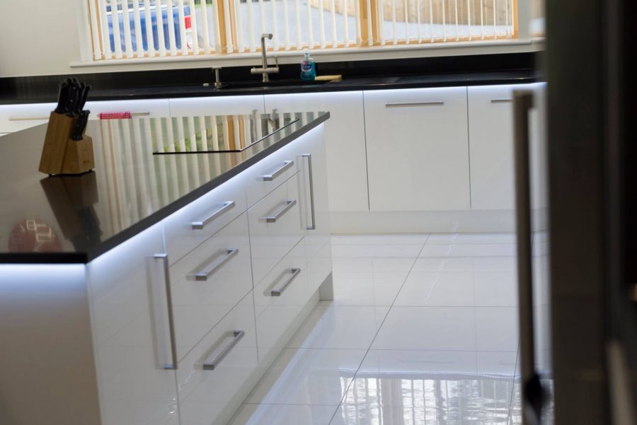 TELTOS Nero Stardust Kitchen Worktops. Landford Stone, Wiltshire.